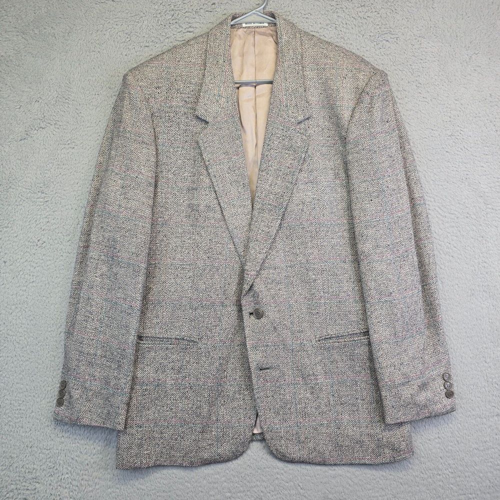 Vintage Cellini Collection Sports Coat Men's 40 R Silk‎ Tweed Business Blazer